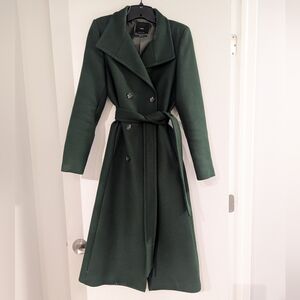 Mango Forest Green Italian Wool Coat